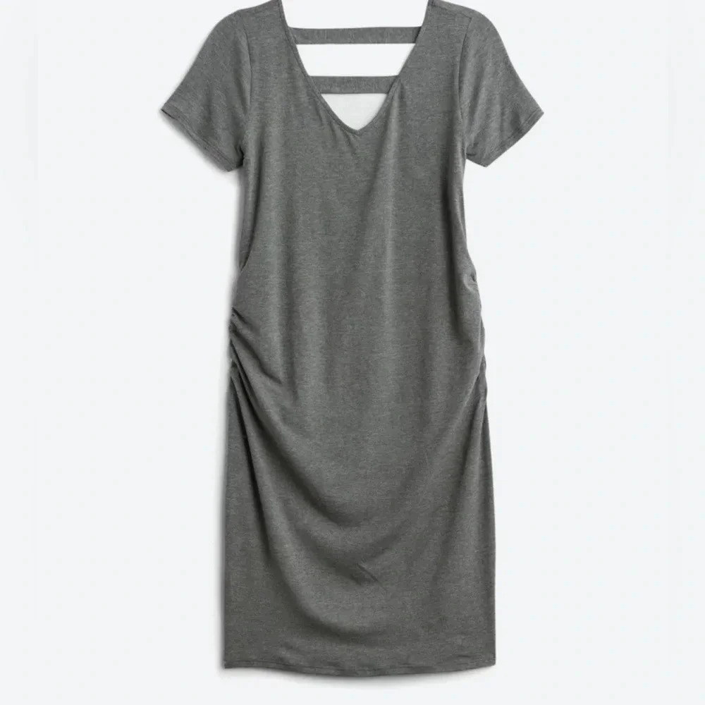 FULL MOON SOPHY MATERNITY BACK DETAIL KNIT DRESS